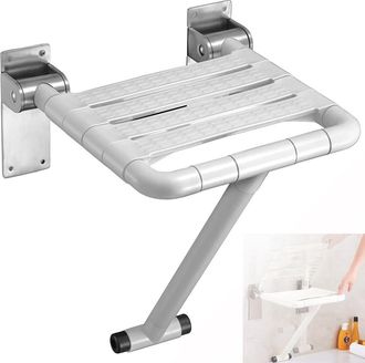 OEM Asiento De Ducha Plegable De Pared, Taburete De Ducha Plegable De Pared, Silla De Ducha Antideslizante Con Patas, Capacidad De Peso M&aacute;ximo De 300 Kg, 