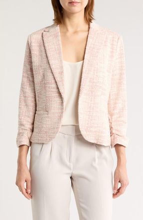 Amanda + Chelsea Ruched Sleeve Boucl&eacute; Blazer in Dstymauv at Nordstrom Rack, Size X-Small