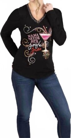 Berek Jingle Juice Cocktail Christmas Tunic In Black