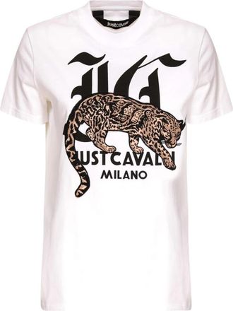 Just Cavalli T-shirts en Polos - Dames - T-shirts - Wit - S - Tops