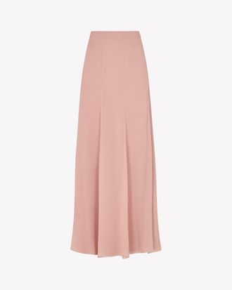 Serena Bute Silk Georgette Full Length Skirt - Liqueur Silk