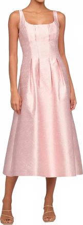 Kay Unger June Tea Length Dress In Ballet Pink
