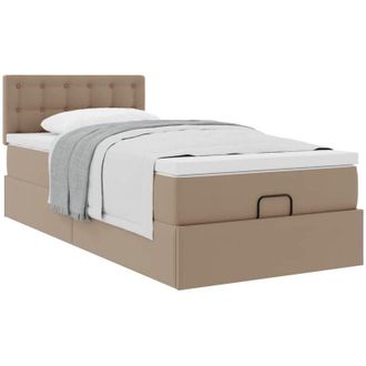 vidaXL Cama Otomana Colch&oacute;n Cuero Sint&eacute;tico Cappucino 90x190cm Vidaxl