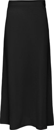 Only Maxirock ONLY ONLCHIGO SAKURA LONG SKIRT WVN, Damen, Gr. XL, schwarz aop:flower, Web, Obermaterial: 55% Viskose, 45% Nylon, bedruckt, kn&ouml;chellang, R&ouml;c