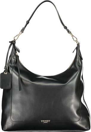 Twinset Nero Poliuretano Women Hobo Womens Bag