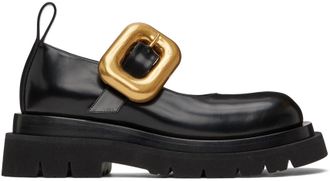 Bottega Veneta Black Lug Mary-Jane Loafers