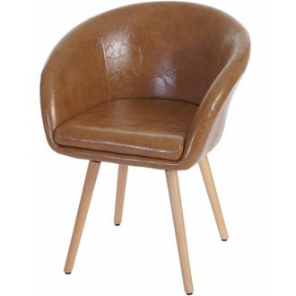 Hhg Silla De Comedor Malm&ouml; T633, Silla Silla De Cocina, Dise&ntilde;o Retro A&ntilde;os 50, Imitaci&oacute;n Cuero, Imitaci&oacute;n Ante