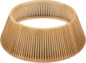 Best Choice Products 36in Christmas Tree Collar, Solid Wood Slatted Tree Skirt Holiday Accessory for Home
