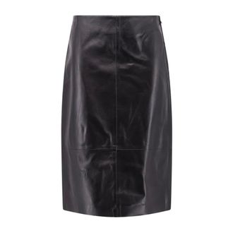 Arma Falda Midi de Piel Vayenne - Skirts - Mujer - Negro - XS