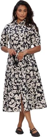 Liu Jo 3.0 Abito TS NAV - Dames - Shirt Kleedjes - Veelkleurig - XS - Katoen - Kleedjes