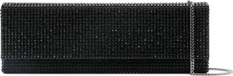 Amina Muaddi Amini Paloma clutch bag - women - Satin/glass - One Size - Black