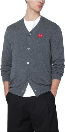 Comme Des Gar&ccedil;ons Truien & Vesten, Heren, Grijs, XL, Wol, Wollen Cardigan