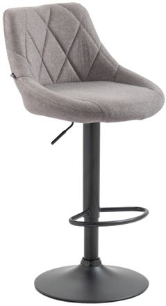 Clp Taburete De Bar Lazio Tapizado En Tela Gris Negro