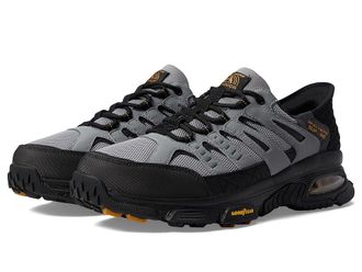 Skechers Skech-Air Envoy Emissary Hands Free Slip-Ins Mens Shoes Gray/Black : 10.5 D - Medium, Leather/Synthetic/Textile