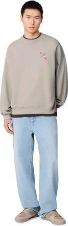 Axel Arigato Micro Bee Bird Sweatshirt in Stone at Nordstrom, Size X-Small