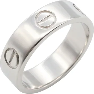 Cartier Love Silver White Gold (18K) Band Ring (Pre-Owned)