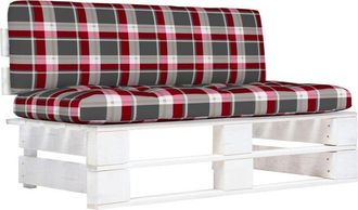 vidaXL Sof&aacute; Central De Palets De Jard&iacute;n Madera Pino Impregnada Blanca Vidaxl