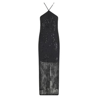 Isabelle Blanche Long Mesh Dress - female - Isabelle Blanche - Maxi Dresses - Black - M - Dresses