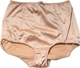Dolce & Gabbana Beige Silk Blend High Waist Girdle Panty Womens Underwear