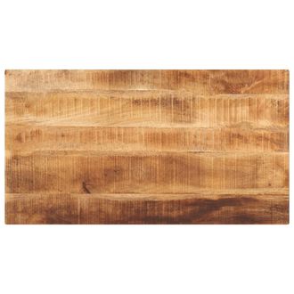 Berkfield Home Table Top 120x60x2.5 cm Rectangular Solid Wood Rough Mango in Brown