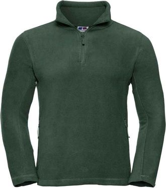Russell Athletic Russell Heren Quarter Zip Outdoor Fleece Top (Fles groen)