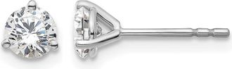 Diamond2Deal 14k Gold 2/3 ct Round Lab Grown Diamond Stud Earrings VS Clarity, D-E Color