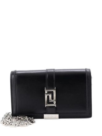 Versace Grecca Goddess Flap Crossbody Bag Leather Mini shoulder bag - Black