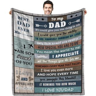 OEM Un Regalo De Los Nietos Para El Abuelo: Una Manta Suave Y C&aacute;lida (60 Pulgadas X 50 Pulgadas) Un Regalo Para El Abuelo En El D&iacute;a Del Padre, Su Cumplea&ntilde;