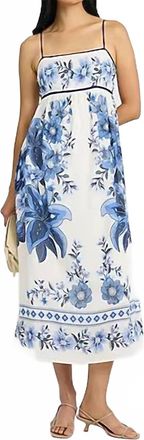 Blu Pepper Tropic Floral Dress In Blue