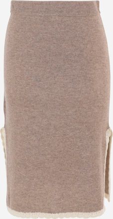 The Garment Womens Skirt Wool And Cashmere Beige