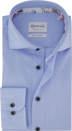 Michaelis Overhemd lichtblauw Michealis strijkvrij slim fit