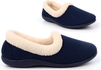 Generic Ladies Memory Foam Slippers Size 7 Comfort Slippers Size 8 Ladies Comfort Slipper Womens Slip On Slipper Slip On Memory Foam Sizes 3-8 Navy 5 UK
