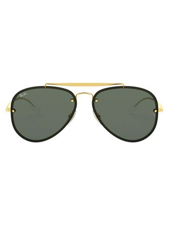 Ray-Ban Blaze Aviator-frame sunglasses - unisex - Steel - 61 - Gold