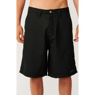 Rip Curl Archive Oversize Pinstripe Shorts in Black at Nordstrom, Size 36
