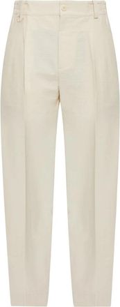Jacquemus Croisiere Katoenen Broek - Heren - Wijde Broeken - Beige - S - Katoen - Broeken