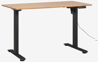 Sklum Escritorio Elevable El&eacute;ctrico Rectangular Con Funci&oacute;n De Memoria En Madera Y Hierro Serpi Sklum