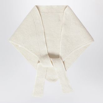 Jacquemus Sciarpa Gros Grain bianca in misto alpaca
