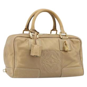 Loewe Pre-owned Hand Bag - Dames - Vintage Handtas - Beige - ONE Size - Leer - Vintage
