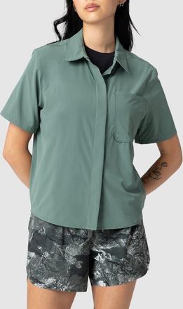 Outdoor Research Astroman Short Sleeve Sun Shirt in Malachite at Nordstrom, Size X-Large