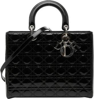 Dior Pre-owned Lady Dior Handtas - Dames - Vintage Handtas - Zwart - ONE Size - Leer - Vintage