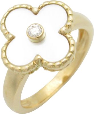 Van Cleef & Arpels Vintage Alhambra Yellow Band Ring (Pre-Owned)