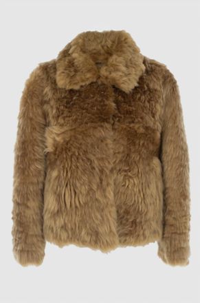 Zeynep Arcay Womens Sherling Jacket In Honey