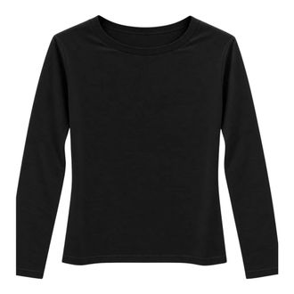 Seventy Top B&aacute;sico de Manga Larga - Tops - Mujer - Negro - XS