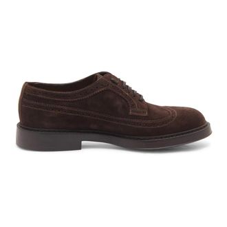 Doucal's Su&egrave;de Veterschoenen- Gemaakt in Itali&euml; - Heren - Veterschoenen - Bruin - 43 EU - Su&egrave;de - Schoenen