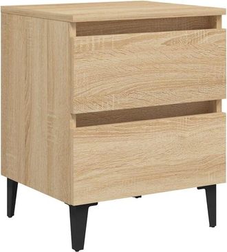 vidaXL Vidaxl - Mesita de noche madera contrachapada roble Sonoma 40x35x50 cm