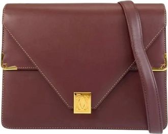 Cartier Pre-owned Cross Body Bags, female, Red, Size: ONE SIZE Pre-owned Pochette Shoulder Bag