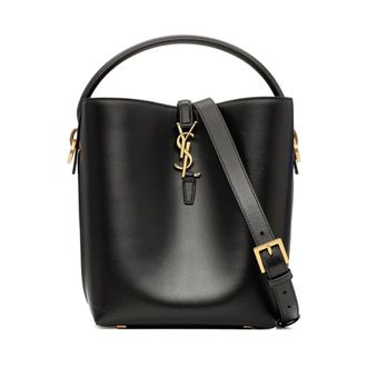 Saint Laurent Bucket Bags, female, Black, ONE SIZE, Le 37 Small Leather Bucket Bag