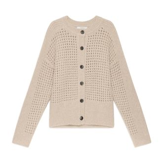 Maliparmi Cardigans, female, Beige, Size: XS Merino Cardigan
