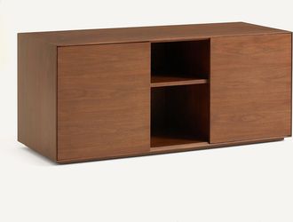 AM.PM MDF 2-deurs bureauonderbouw, notenhout gefineerd, MIKUBE