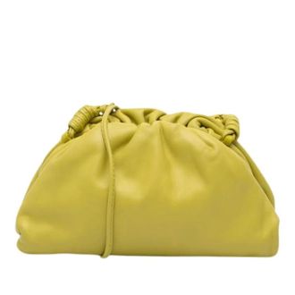 Bottega Veneta Pre-owned Clutches, female, Yellow, Size: ONE SIZE Pre-owned Leather Crossbody Bag